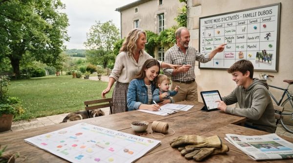 Organiser le mois de toute la famille pour plus de simplicité